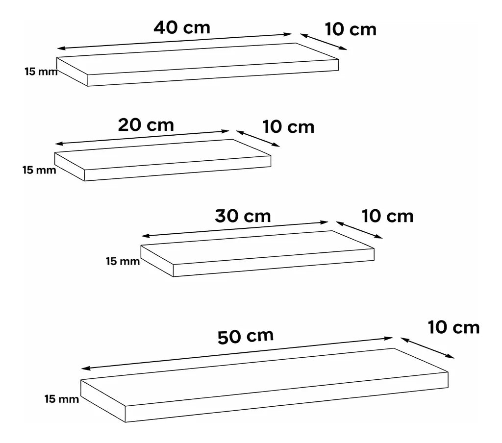 Repisas Flotantes Modernas Set X 4 Un Decoracion Moderna