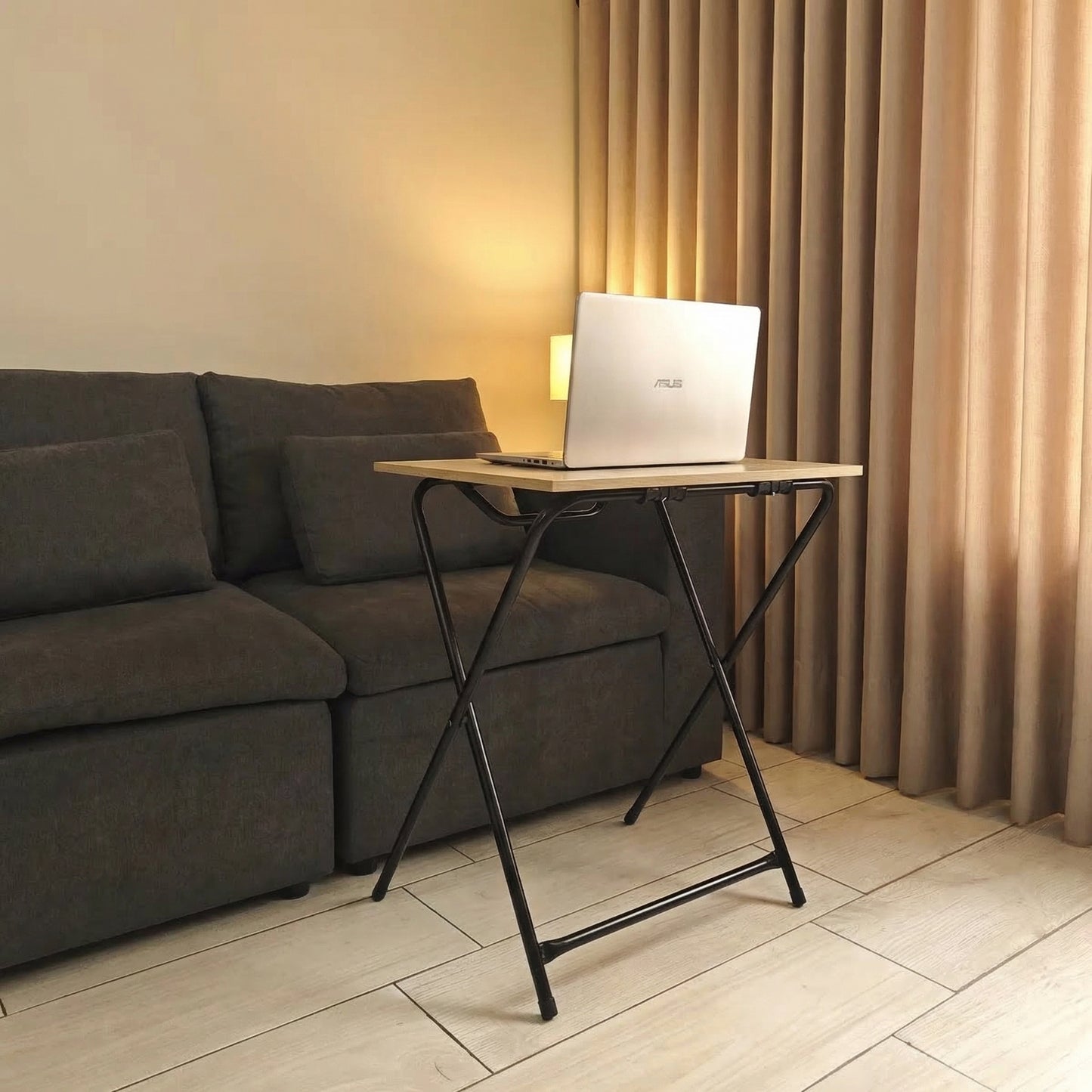 Escritorio Plegable Auxiliar Triple Altura Mesa Resistente