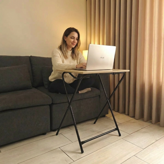Escritorio Plegable Auxiliar Triple Altura Mesa Resistente