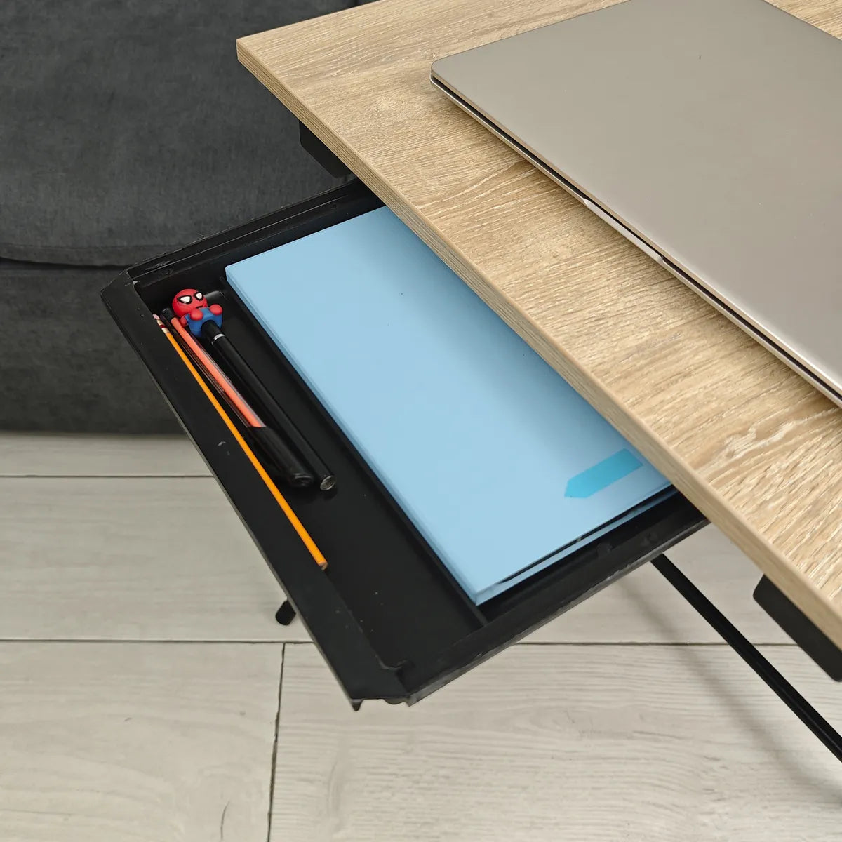 Escritorio Plegable Auxiliar Triple Altura Mesa Resistente