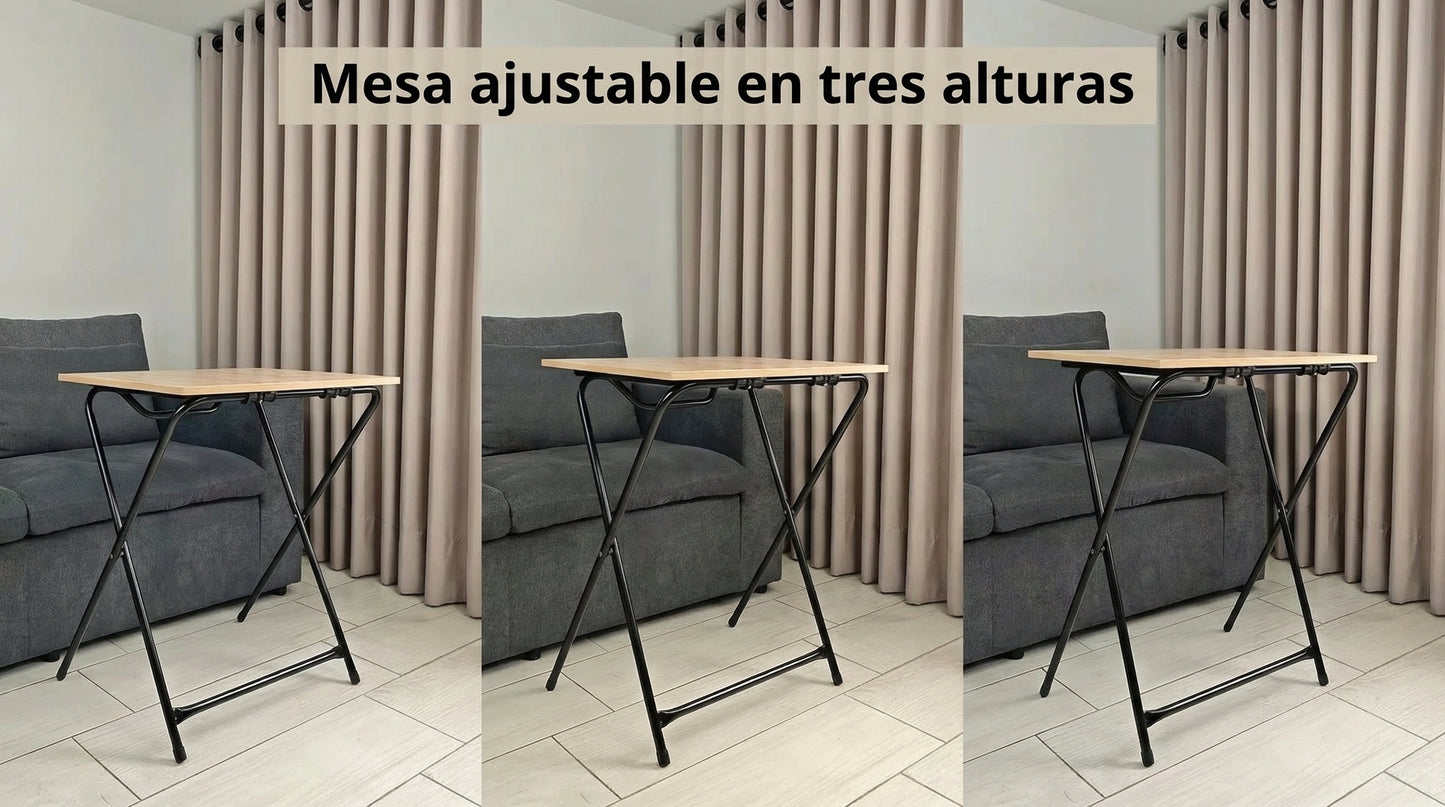 Escritorio Plegable Auxiliar Triple Altura Mesa Resistente
