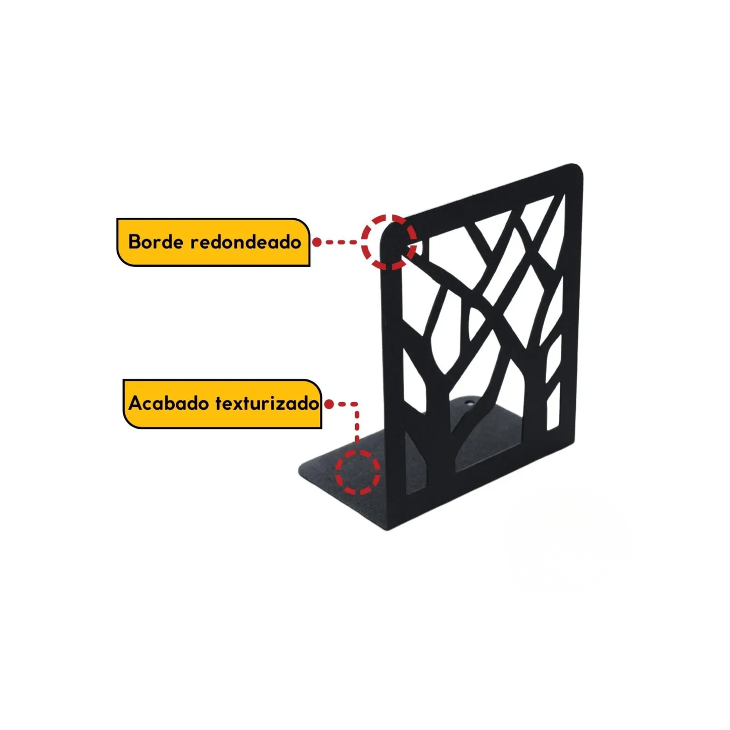 Sujetalibros, Soporte De Libros Metalico Diseño Arbol Seco