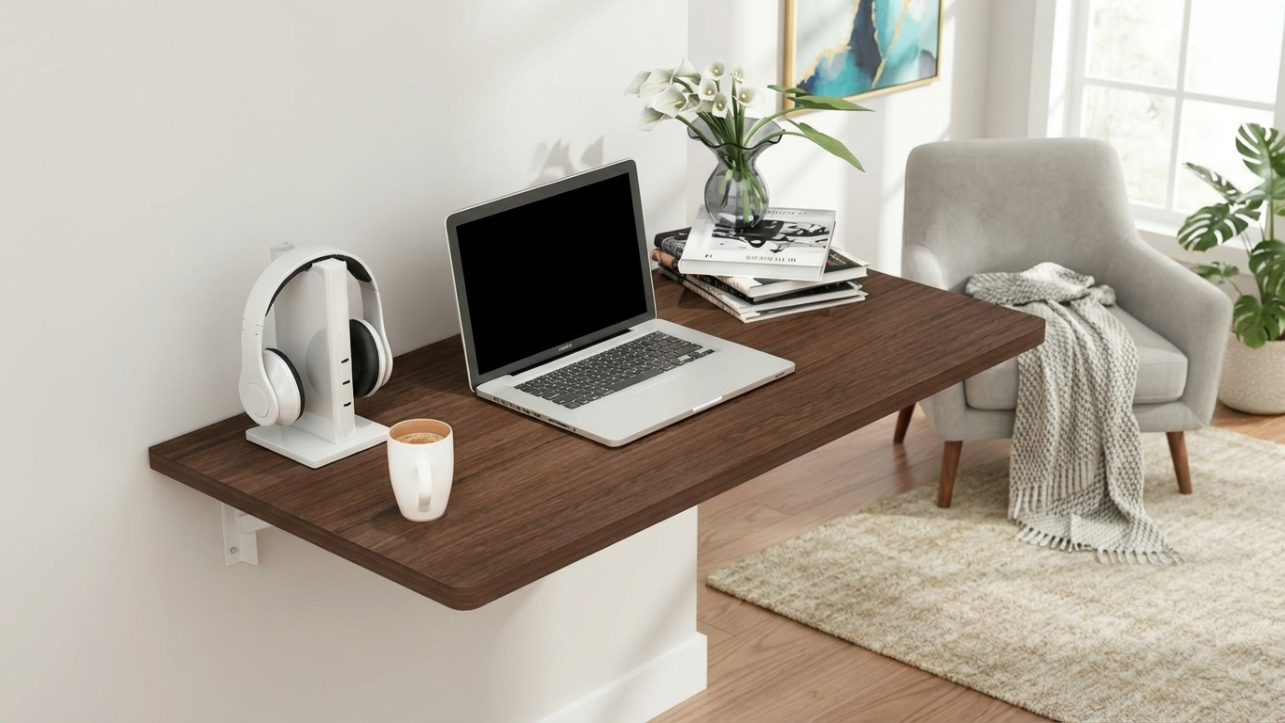 Escritorio Plegable 60x40 cm – Ahorra Espacio, Ideal para Casa u Oficina