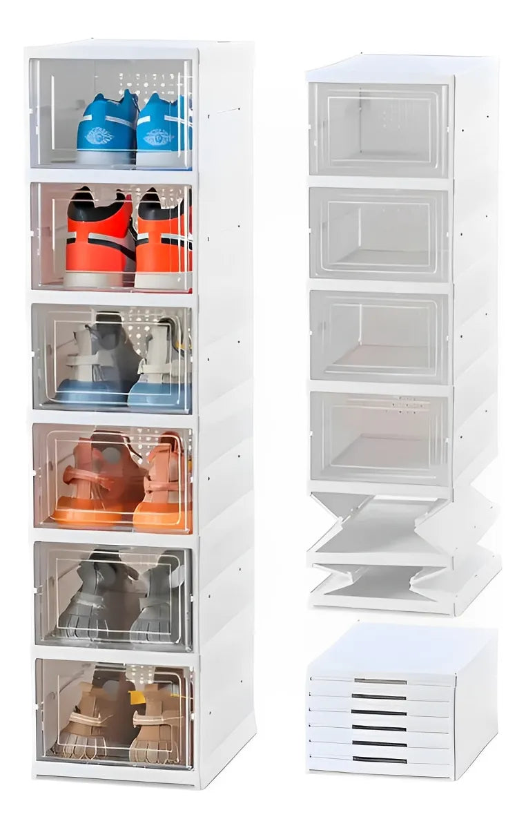 Zapatero Organizador 6 Niveles Plegable Almacenamiento Exhibicion