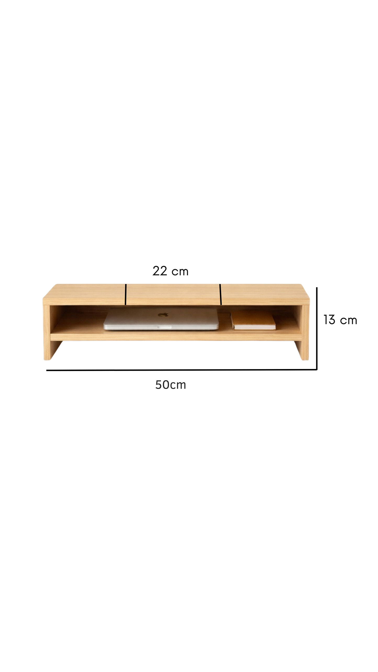 Soporte de Monitor en Madera Natural – Ergonómico y Elegante